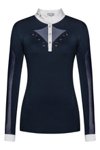 Load image into Gallery viewer, Fair Play Competition Shirt CATHRINE ROSEGOLD LS, Navy-White
