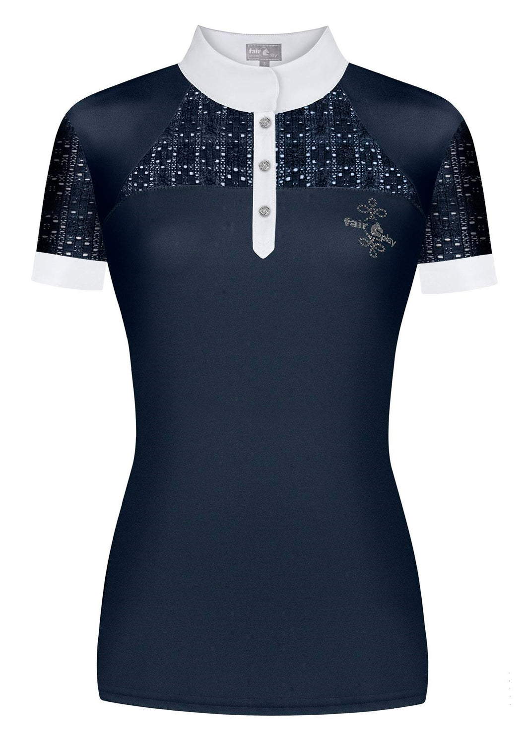 Fair Play Competition Shirt AIKO ROSEGOLD SS, Navy