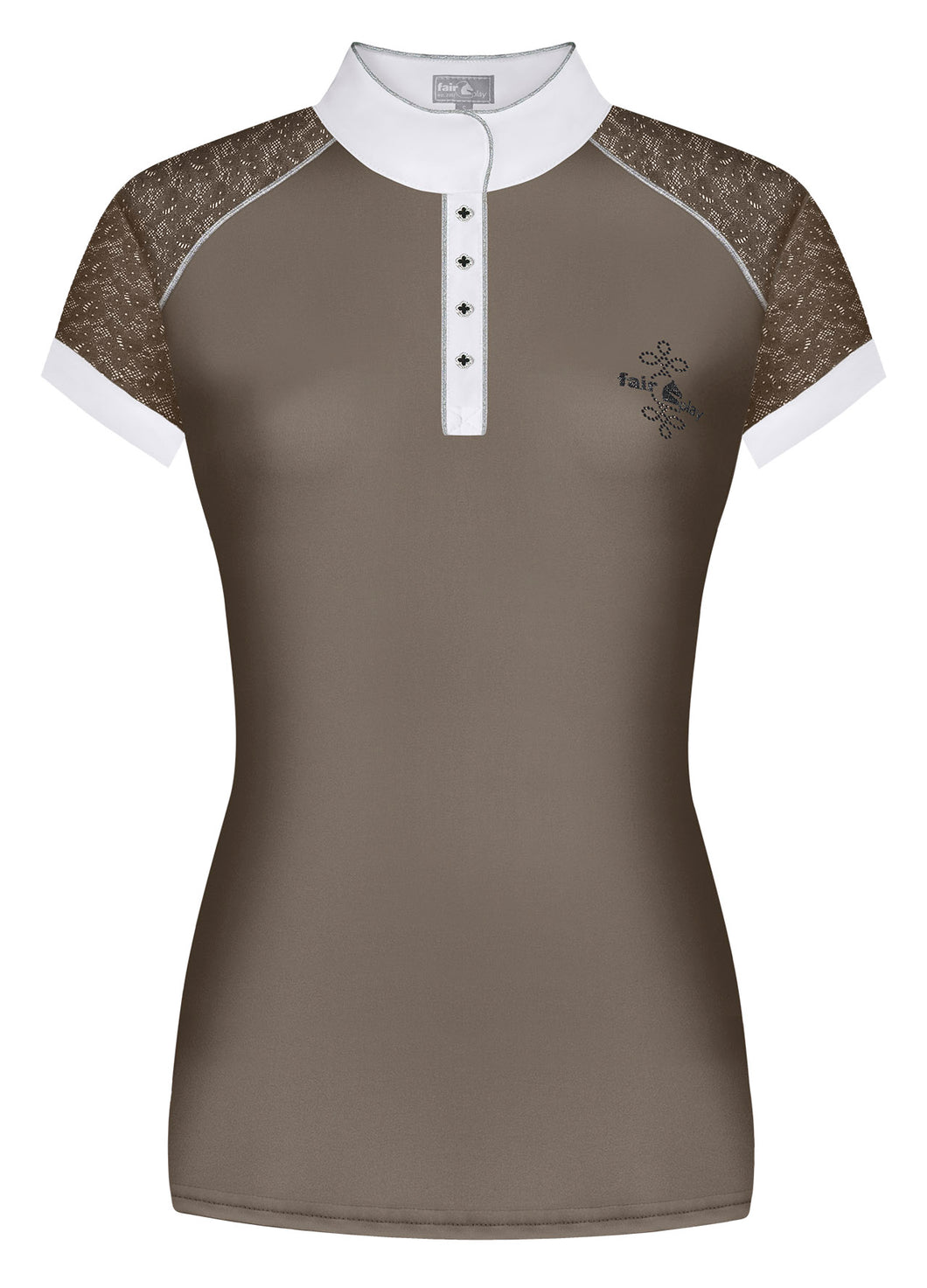 Fair Play Shirt ANITA SS, Taupe Grey