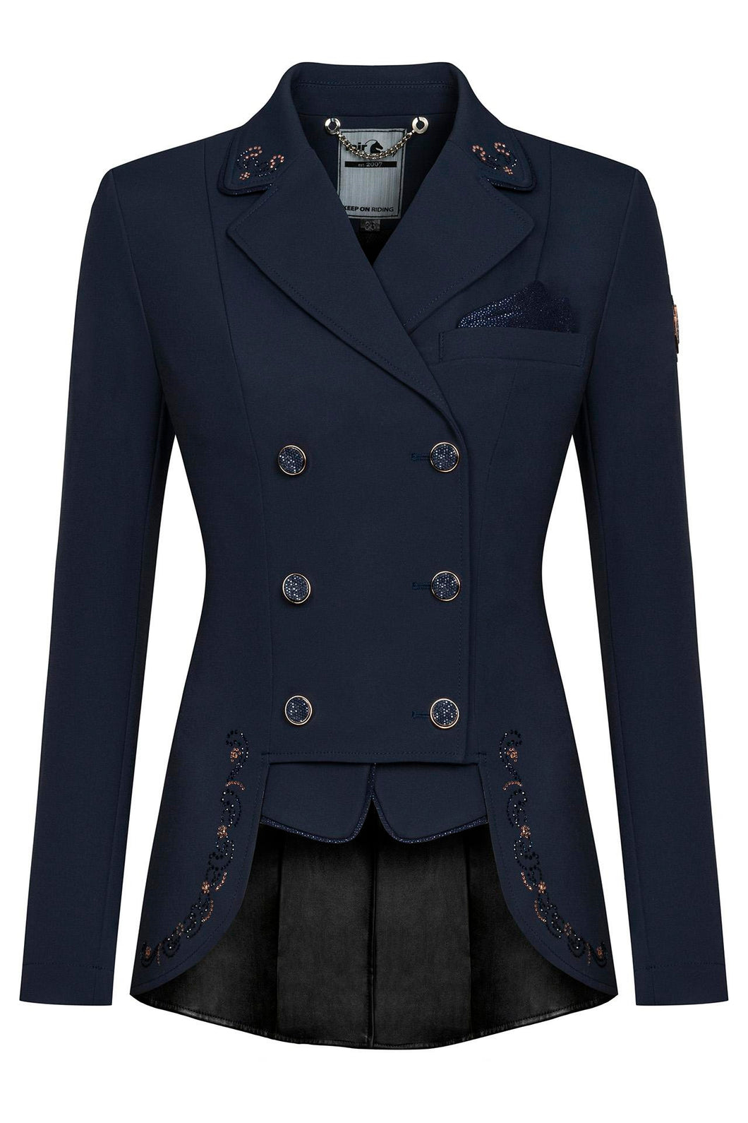 Fair Play Dressage Short Tailcoat LEXIM CHIC ROSEGOLD, Navy