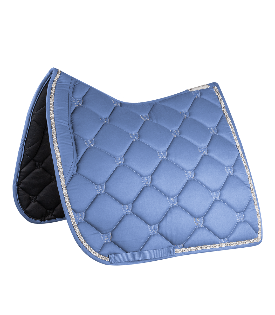 Waldhausen Dressage Saddle Pad, Valencia - Sky Blue/Silver