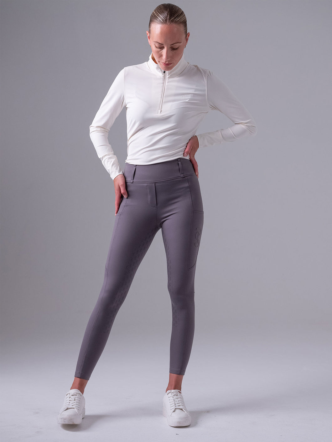 PS Katja Riding FG Tights - Lava Grey