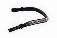 Load image into Gallery viewer, Bridleberry Browband - Black, Grey &amp; Clear
