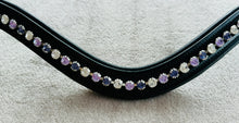 Load image into Gallery viewer, Bridleberry Browband - Purple/Lavender/Clear
