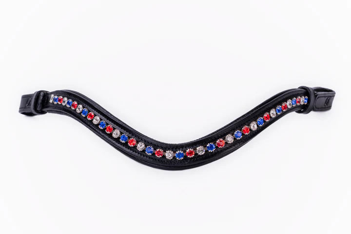 Bridleberry Browband - Red, White & Blue
