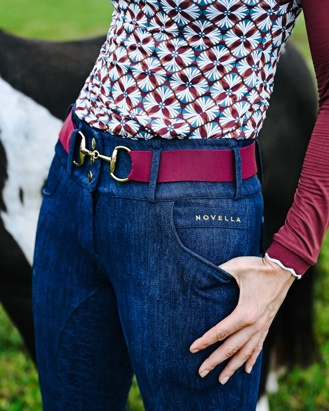 Novella Equestrian, Snaffle Belt - Royal Plum