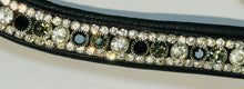 Load image into Gallery viewer, Bridleberry Browband - Black, Grey &amp; Clear
