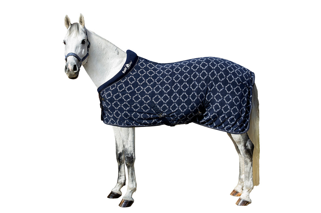 Fair Play Fleece Rug FALSTERBO Bits - Navy