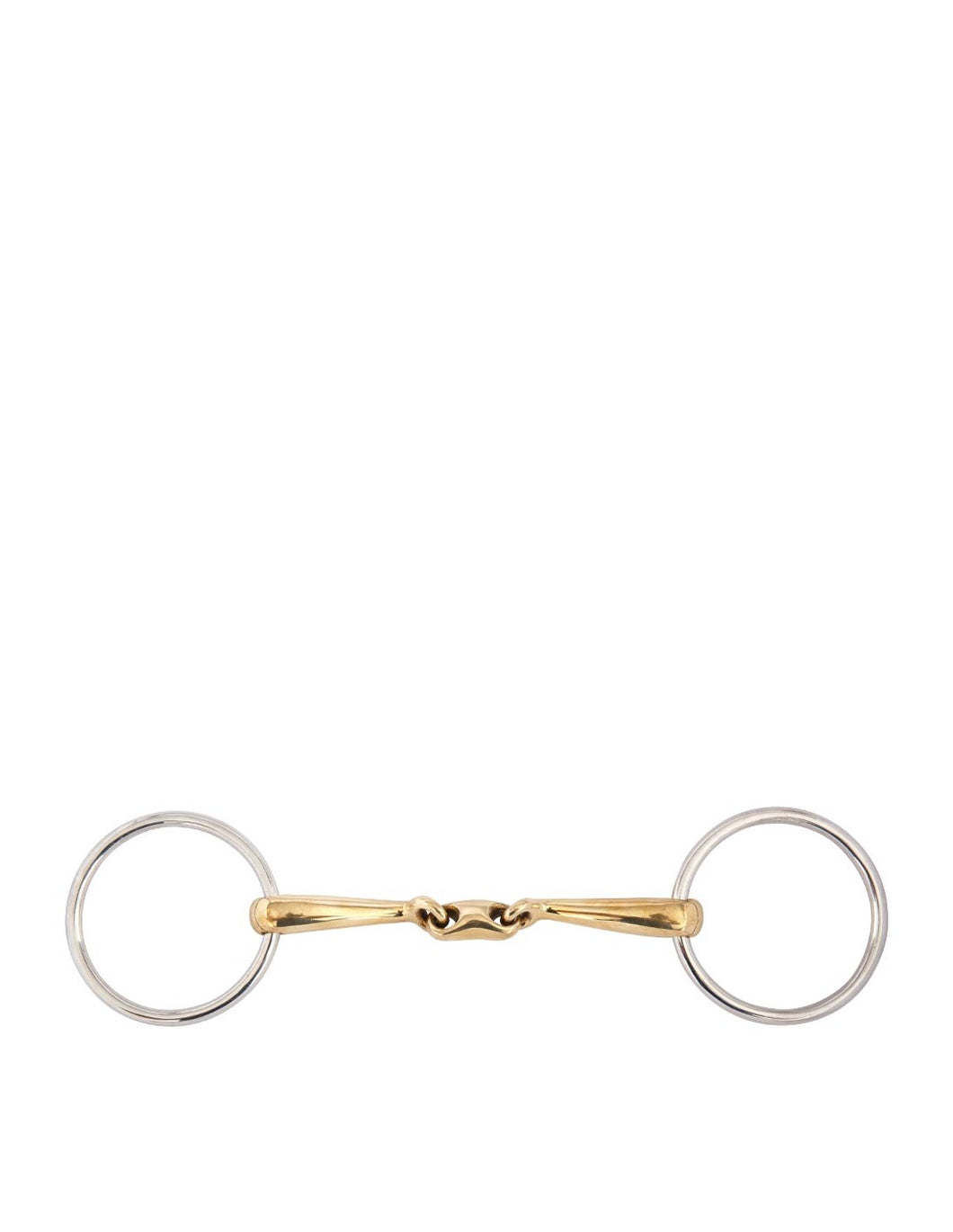 BR Double Jointed Loose Ring Snaffle Slightly Curved Soft Contact