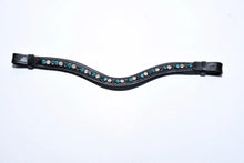 Load image into Gallery viewer, Bridleberry Browband - Turquoise/Blue/Clear
