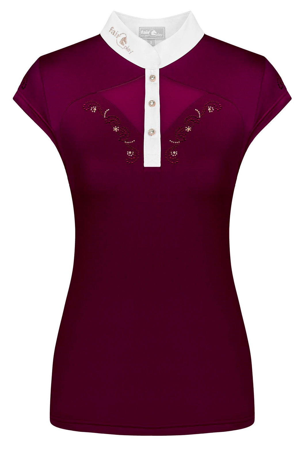 Fair Play Competition Shirt CATHRINE ROSEGOLD SL, Burgundy