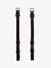 Load image into Gallery viewer, Cheek Pieces, Flat with French Hooks and White Stitches
