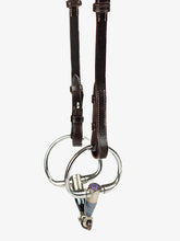 Load image into Gallery viewer, Cheek Pieces, Flat with French Hooks and White Stitches
