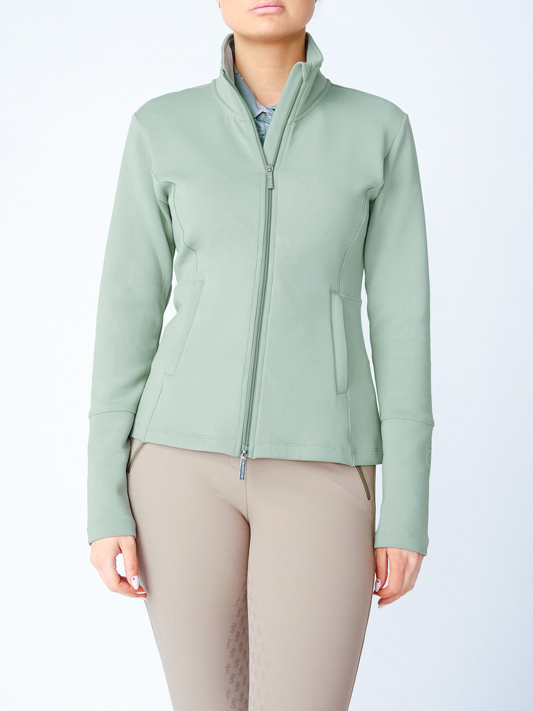 Fleur Zip Jacket - Khaki Green