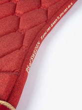 Load image into Gallery viewer, Christmas 2022, Stardust Dressage Saddle Pad, Red/Gold
